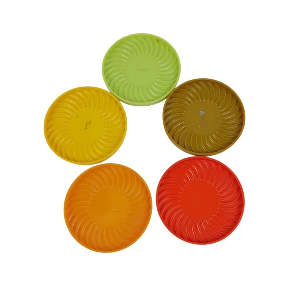 Ritepoint Advertising Coasters In Holder 70's Avocado Green Orange TX Elec Co-op